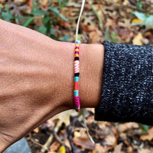 Load image into Gallery viewer, “Bohemian Heart" Fiber Threads with Alpaca and Merino Wool Wanderlust Bracelet
