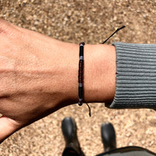 Load image into Gallery viewer, “Grizzly Bear” Cotton and Irish Waxed Linen Cord Wanderlust Bracelet
