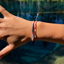 Load image into Gallery viewer, “One Step at a Time" Fiber Threads with an Turquoise Stone Wanderlust Bracelet
