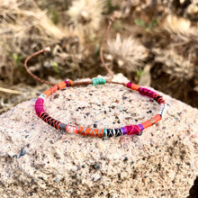 Load image into Gallery viewer, “Valley of the Sun" Fiber Threads with Alpaca and Merino Wool Wanderlust Bracelet
