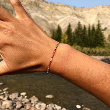 Load image into Gallery viewer, “Aspen and Pine" Ethiopian Opal, Turquoise, Glow Beads, and Seed Bead Spirit Bracelet
