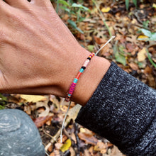 Load image into Gallery viewer, “Bohemian Heart" Fiber Threads with Alpaca and Merino Wool Wanderlust Bracelet
