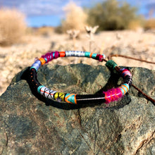 Load image into Gallery viewer, “Reflection” Fiber Threads with Herkimer Diamond, Opal, Turquoise Stones Wanderlust Bracelet
