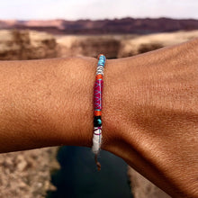 Load image into Gallery viewer, “Follow your Arrow” Fiber Threads with Tibetan Turquoise Stone Wanderlust Bracelet
