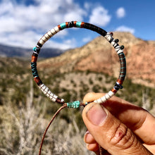 Load image into Gallery viewer, “The Road" Fiber Threads with Tibetan Turquoise Stone Wanderlust Bracelet
