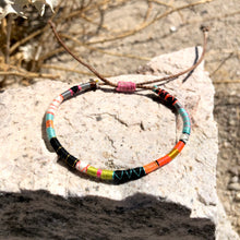 Load image into Gallery viewer, “The Pinnacles" Fiber Threads with Merino Wool Wanderlust Bracelet
