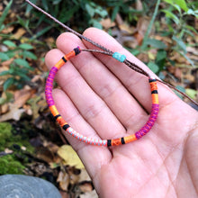 Load image into Gallery viewer, “Wild Rose" Fiber Threads with Alpaca Wool Wanderlust Bracelet
