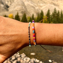 Load image into Gallery viewer, "September Sky" Ethiopian Opal, Turquoise, Glow Beads, and Seed Bead Spirit Bracelet
