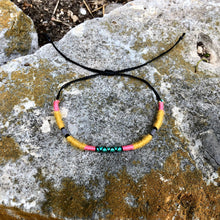 Load image into Gallery viewer, “Mountain Lion” Alpaca Wool, Cotton, and Waxed Linen Cord Wanderlust Bracelet
