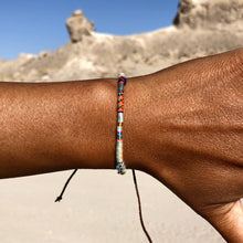 Load image into Gallery viewer, “Elysian Sky" Fiber Threads with Turquoise and Opal Stone Wanderlust Bracelet
