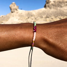 Load image into Gallery viewer, “Cloud" Fiber Threads with Turquoise, Pearl, and Opal Stone Wanderlust Bracelet
