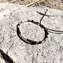 Load image into Gallery viewer, “Enjoy the Journey" Fiber Threads with Merino Wool Wanderlust Bracelet
