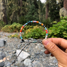 Load image into Gallery viewer, “Ignite" Cotton with Amethyst, Ethiopian Opal, Turquoise, Labradorite, and Seed Bead Wanderlust Bracelet
