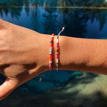 Load image into Gallery viewer, “The Sun is Rising" Fiber Threads with Merino Wool Wanderlust Bracelet
