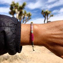 Load image into Gallery viewer, “The Art Effect" Fiber Threads with Turquoise, Opal Stone, and Seed Bead Wanderlust Bracelet
