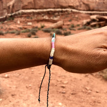 Load image into Gallery viewer, “Sandstone” Fiber Threads with Turquoise Stone Wanderlust Bracelet
