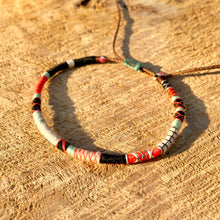 Load image into Gallery viewer, “Map to the Soul" Fiber Threads with Merino Wool Wanderlust Bracelet
