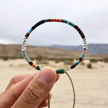 Load image into Gallery viewer, “Storm Chaser" Fiber Threads with Merino Wool Wanderlust Bracelet
