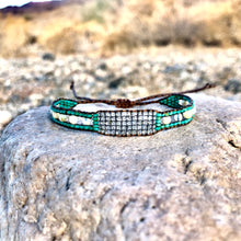 Load image into Gallery viewer, “Firelight” Labradorite, Turquoise, and Ethiopian Opal Dream Bracelet
