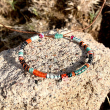 Load image into Gallery viewer, “YOLO" Fiber Threads with Herkimer Diamond Stone Wanderlust Bracelet
