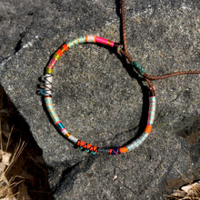 Load image into Gallery viewer, “Elysian Sky" Fiber Threads with Turquoise and Opal Stone Wanderlust Bracelet
