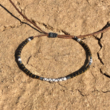 Load image into Gallery viewer, “Stars in the Night" Fiber Threads with Merino Wool Wanderlust Bracelet
