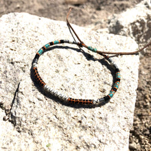 Load image into Gallery viewer, “Windblown" Fiber Threads with Merino Wool Wanderlust Bracelet
