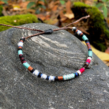 Load image into Gallery viewer, “White Bear" Fiber Threads with Merino Wool Wanderlust Bracelet
