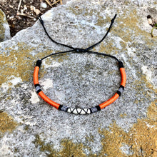 Load image into Gallery viewer, “Red Fox” Cotton, Merino Wool, and Irish Waxed Linen Cord Wanderlust Bracelet
