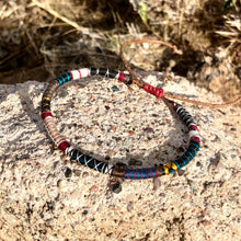 Load image into Gallery viewer, “Wild Coyote" Fiber Threads with a Tibetan Turquoise Stone Wanderlust Bracelet
