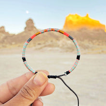 Load image into Gallery viewer, “Golden Hour" LIMIT ONE PER CUSTOMER Fiber Threads with Merino Wool Wanderlust Bracelet
