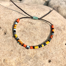 Load image into Gallery viewer, “September Aspen" Cotton with Ethiopian Opal, Turquoise, Labradorite, and Seed Bead Wanderlust Bracelet
