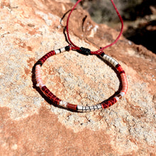 Load image into Gallery viewer, “Wild Spark" Fiber Threads with a Pearl Stone Wanderlust Bracelet
