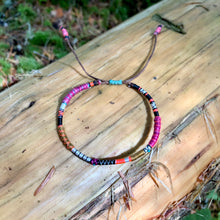 Load image into Gallery viewer, “Slightly" Fiber Threads with Malachite Stones Wanderlust Bracelet
