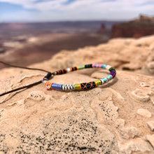 Load image into Gallery viewer, “Moab” Fiber Threads with Herkimer Diamond, Opal, Turquoise Stone Wanderlust Bracelet
