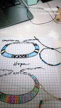 Load image into Gallery viewer, “Hope” Cotton and Irish Waxed Linen Cord Wanderlust Bracelet
