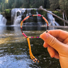 Load image into Gallery viewer, “Tootles" Fiber Threads with Malachite, Turquoise, Opal Wanderlust Bracelet
