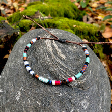 Load image into Gallery viewer, “White Bear" Fiber Threads with Merino Wool Wanderlust Bracelet
