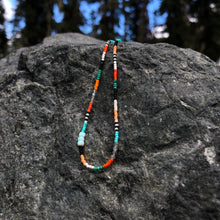 Load image into Gallery viewer, “Lit" Opal, Labradorite, and Turquoise Seed Bead Spirit Bracelet
