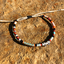 Load image into Gallery viewer, “Wandering Bear” Cotton with Ethiopian Opal, Turquoise, and Pearl Wanderlust Bracelet
