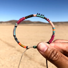 Load image into Gallery viewer, ”Journey of the Sun" Fiber Threads with Turquoise, Pearl, and Opal Stone Wanderlust Bracelet
