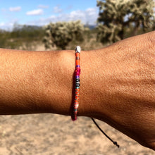 Load image into Gallery viewer, “Valley of the Sun" Fiber Threads with Alpaca and Merino Wool Wanderlust Bracelet
