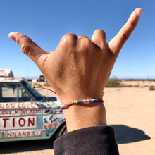 Load image into Gallery viewer, “Salvation Mountain" Fiber Threads with Merino Wool Wanderlust Bracelet
