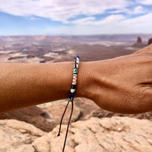 Load image into Gallery viewer, “Harmony” Fiber Threads with Pearl, Lapis, Turquoise, Citrine Stone Wanderlust Bracelet
