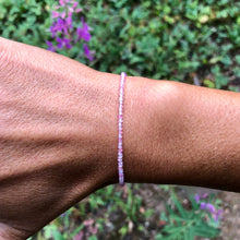 Load image into Gallery viewer, “Light up the Night" GLOW Seed Bead Spirit Bracelet in Purple
