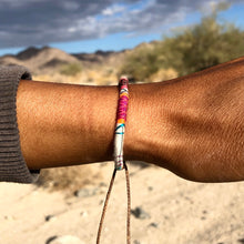 Load image into Gallery viewer, “Fighter" Fiber Threads with Merino Wool Wanderlust Bracelet
