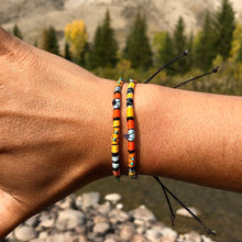 Load image into Gallery viewer, “September Aspen" Cotton with Ethiopian Opal, Turquoise, Labradorite, and Seed Bead Wanderlust Bracelet
